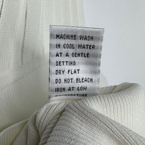 Vintage Cache Ivory Multistrap Stretch Knit V Neck Top Old Money Size Medium - Picture 5 of 7